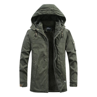 🧥 Plush-Lined Warmth, Rugged Utility Style | Men's Hooded Utility Jacket