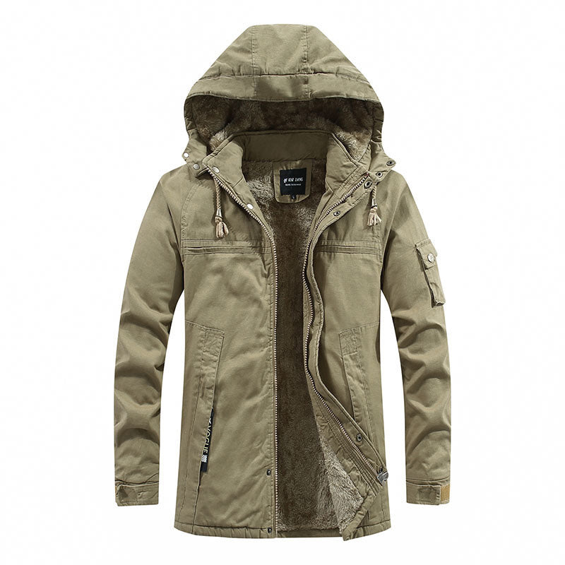 🧥 Plush-Lined Warmth, Rugged Utility Style | Men's Hooded Utility Jacket