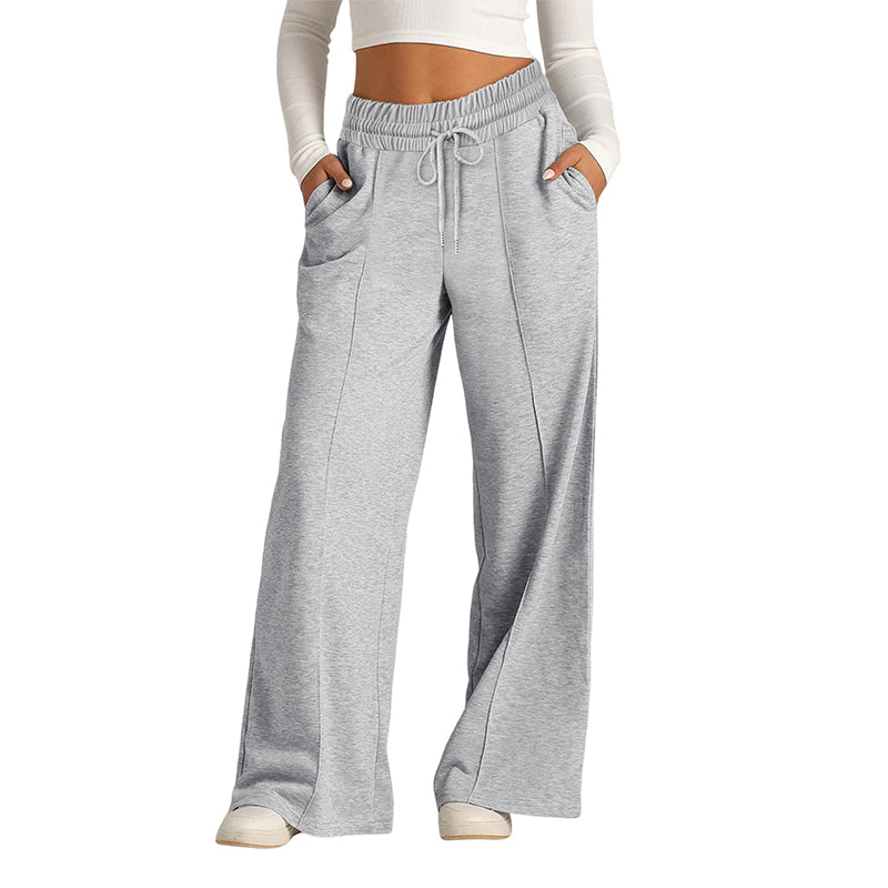 ✨ Effortless Wide-Leg Style | Women’s High-Waist Drawstring Pants