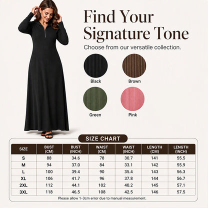 Women's Ribbed Knit Hooded Maxi Dress