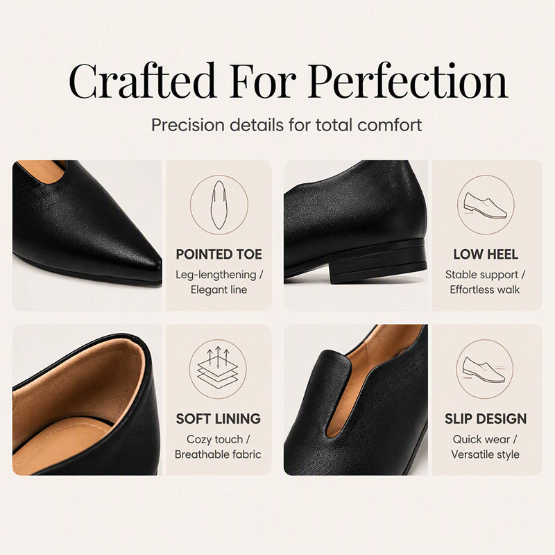 Women's Chic Pointed Toe V-Cut Flat Shoes