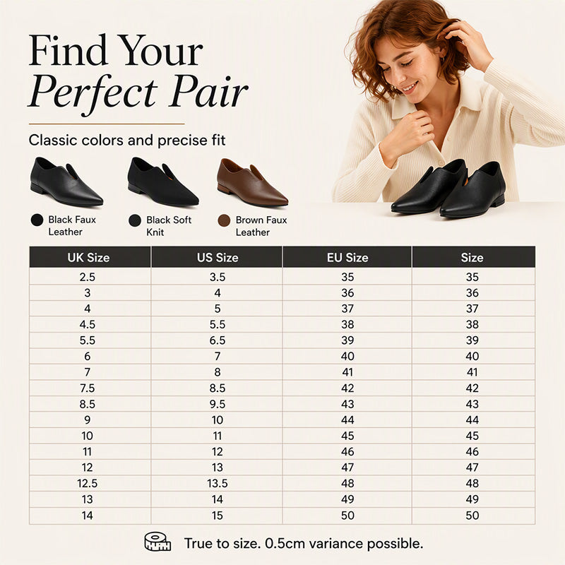 Women's Chic Pointed Toe V-Cut Flat Shoes