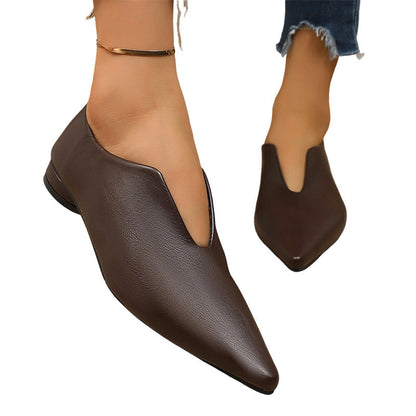 Women's Chic Pointed Toe V-Cut Flat Shoes
