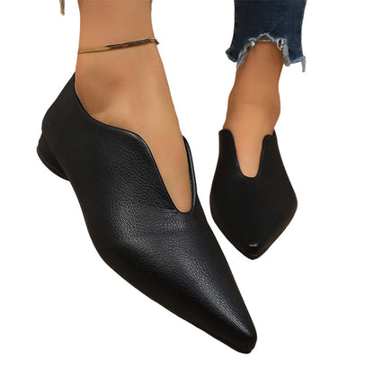 Women's Chic Pointed Toe V-Cut Flat Shoes