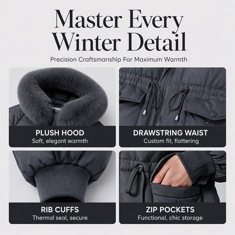 Women's Mid-Long Thickened Padded Coat
