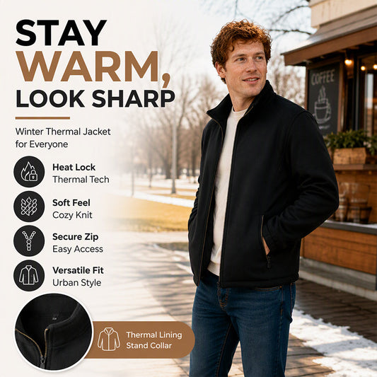 Men's Windproof Full-Zip Thermal Jacket