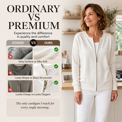 🌸Hot Sale 50% OFF☁️Women's Casual Zip-Up Knit Jacket