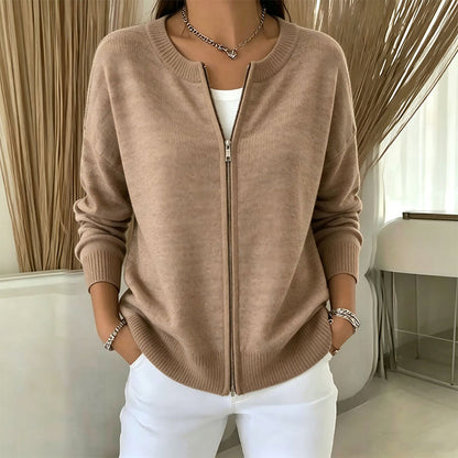 🌸Hot Sale 50% OFF☁️Women's Casual Zip-Up Knit Jacket