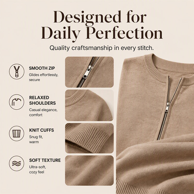 Women's Casual Zip-Up Knit Jacket