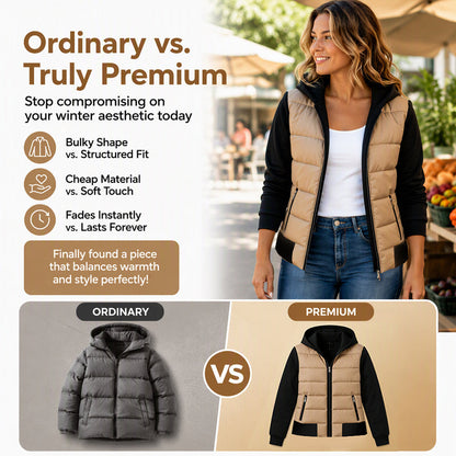 Women's Color-Block Padded Hooded Jacket