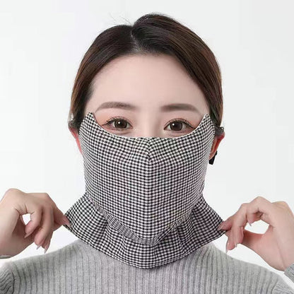 Plaid Cotton Neck Gaiter Face Mask
