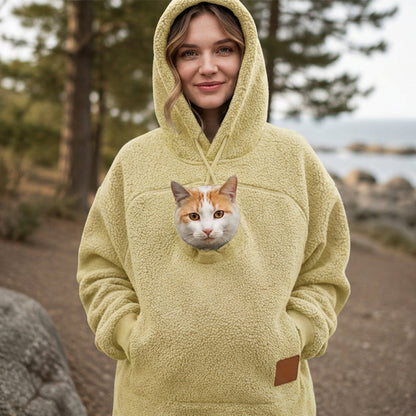 ⏰Last Day Hot Sales - 50% OFF😍2026 A must-have for pet lovers 🐾 Cozy Fleece Pet Bonding Pouch Hoodie – Warm & Supportive Small Pet Carrier Clothing🐶🐱
