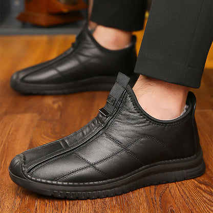 Men's Plush-Lined Non-Slip Walking Shoes