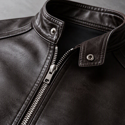 Warm Slim-Fit Biker Jacket