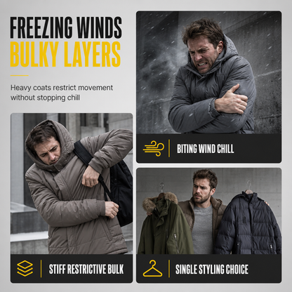 Men's Hooded Reversible Warm Coat