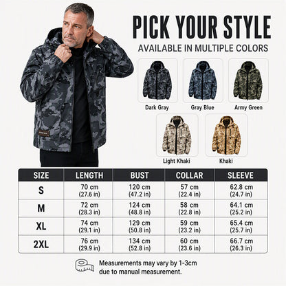 Women's Stylish Camouflage Hooded Jacket