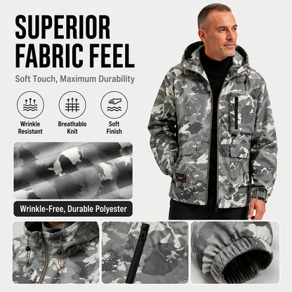 Women's Stylish Camouflage Hooded Jacket