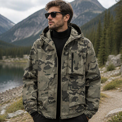 Women's Stylish Camouflage Hooded Jacket
