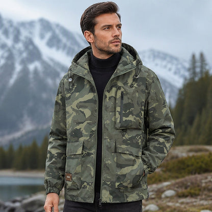 Women's Stylish Camouflage Hooded Jacket