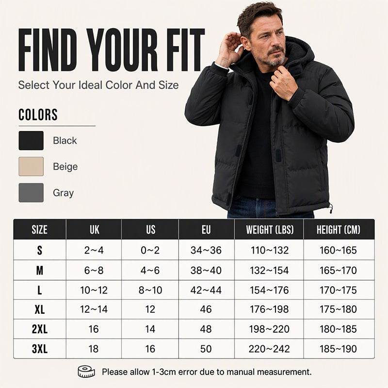 ⚡Free Shipping⚡Men's Winter Thermal Windproof Hooded Jacket