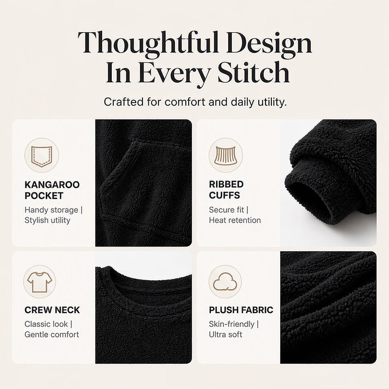 Women's Warm Plush Long Sleeve Sweatshirt