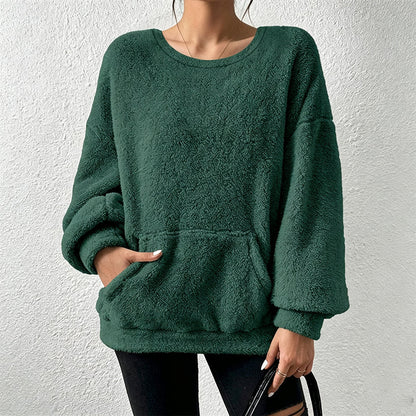 Women's Warm Plush Long Sleeve Sweatshirt