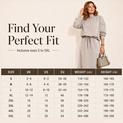 Women's Long-Sleeve Top & Drawstring Midi Skirt 2-Piece Set