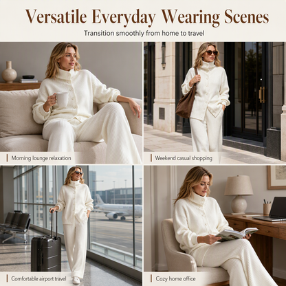 Women's Casual Two-Piece Pants and Top Set