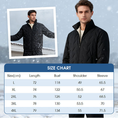 Men's Stylish Warm Jacket & Pants Two-Piece Set
