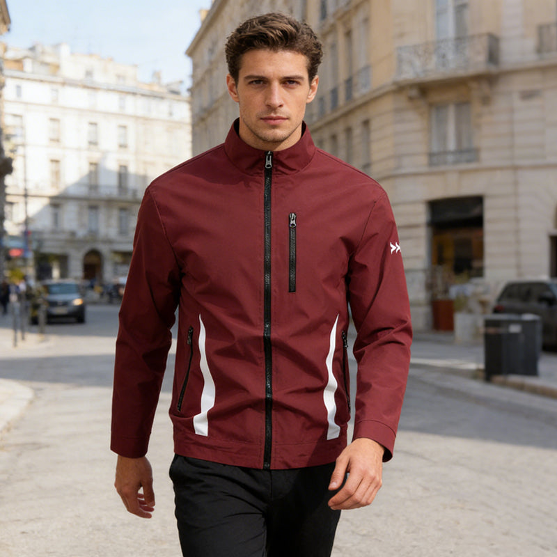 Men’s Casual Stand-Collar Zipper Jacket