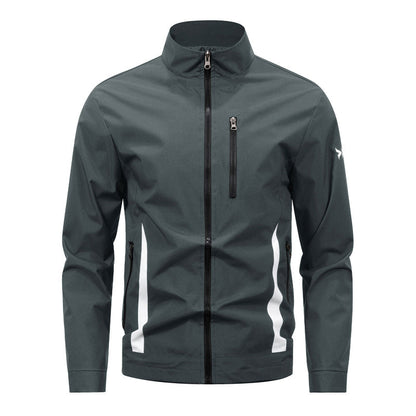 Men’s Casual Stand-Collar Zipper Jacket