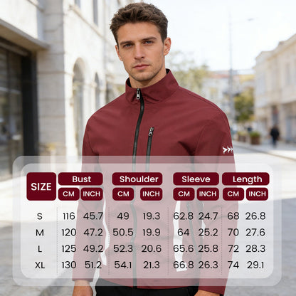 Men’s Casual Stand-Collar Zipper Jacket