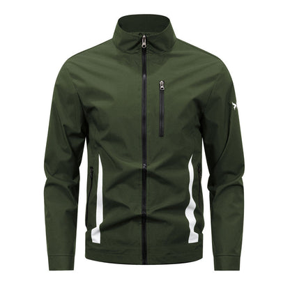 Men’s Casual Stand-Collar Zipper Jacket