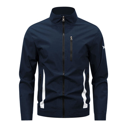 Men’s Casual Stand-Collar Zipper Jacket