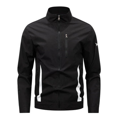 Men’s Casual Stand-Collar Zipper Jacket