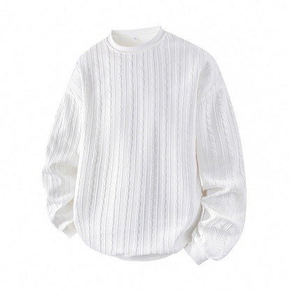 Men's Cable Knit Crewneck Sweatshirt