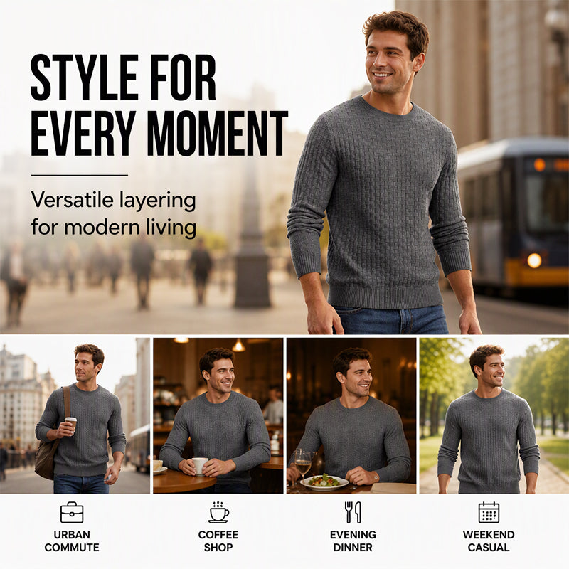From Casual Weekends to Dinner Out, This Textured Knit Sweater Makes Looking Sharp Feel Easy