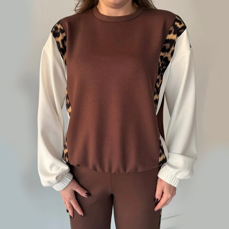 Women’s Trendy Leopard Side Print 2-Piece Set
