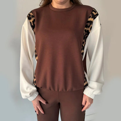 Women’s Trendy Leopard Side Print 2-Piece Set