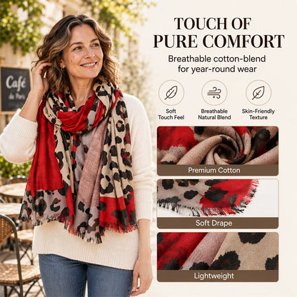 🧣 Versatile Lightweight Leopard Print Shawl Scarf