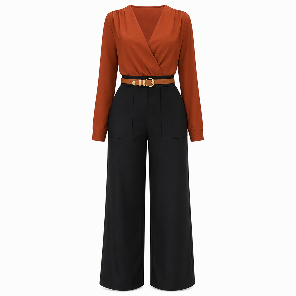 Women's Casual Wide Leg Suit Pants Autumn Winter Long Trousers