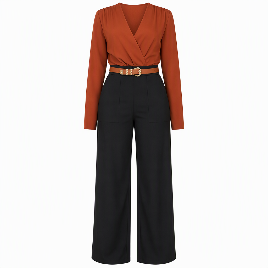Women's Casual Wide Leg Suit Pants Autumn Winter Long Trousers
