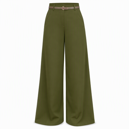 Women's Casual Wide Leg Suit Pants Autumn Winter Long Trousers