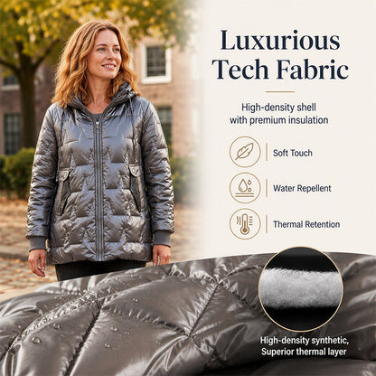 Women's Winter Warm Hooded Mid-Length Coats