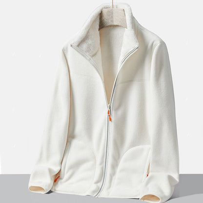 Faux Fleece Lined Casual Versatile Warm Jacket for Women