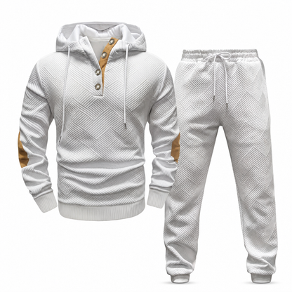 🖤Black Friday Sale:50% OFF🖤 🧥 Men's 2 Piece Hoodie Set – Premium Jacquard Knit, Breathable & Always Cool