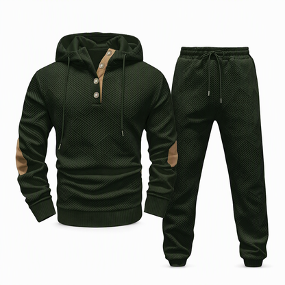 🖤Black Friday Sale:50% OFF🖤 🧥 Men's 2 Piece Hoodie Set – Premium Jacquard Knit, Breathable & Always Cool