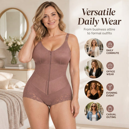 Women's Plus Size Tummy Control Bodysuit Shapewear