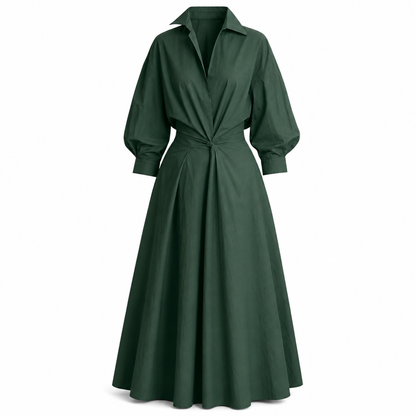 🌸 Turn-Down Collar Shirt Dress – Feminine Fit & Versatile Styling – Perfect for Every Look