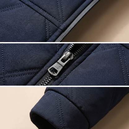 Men's Plush-Lined Hooded Winter Jacket